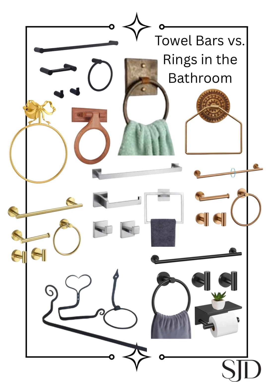 Towel bars vs towel rings - which one is right for your bathroom? 🛁 Tap to show your favorite options! #bathroomdesign #bathroomdetails #sjddesigns 

#LTKHome