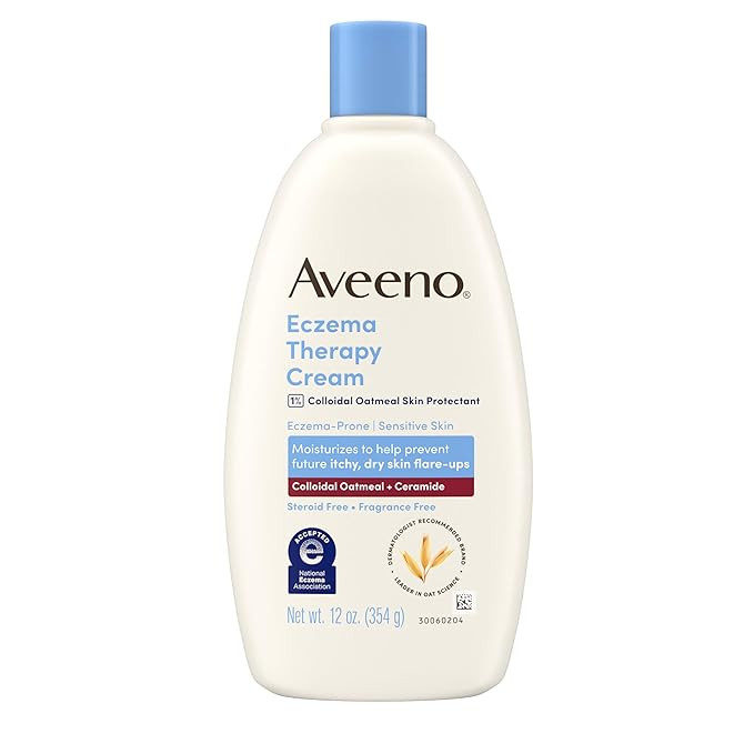 Aveeno Eczema Therapy Daily Moisturizing Body Cream for Sensitive Skin, Soothing Eczema Relief Cr... | Amazon (US)