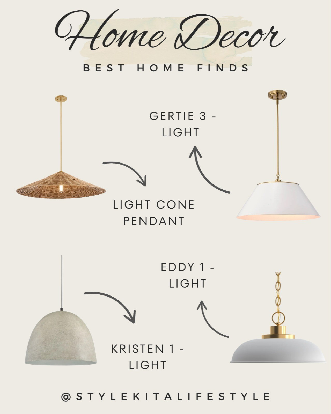 Home Decor Best Home Finds Gertie 3 Light | Light Cone Pendant | Eddy 1 Light | Kristen 1 Light 

#LTKHome #LTKSaleAlert #LTKStyleTip