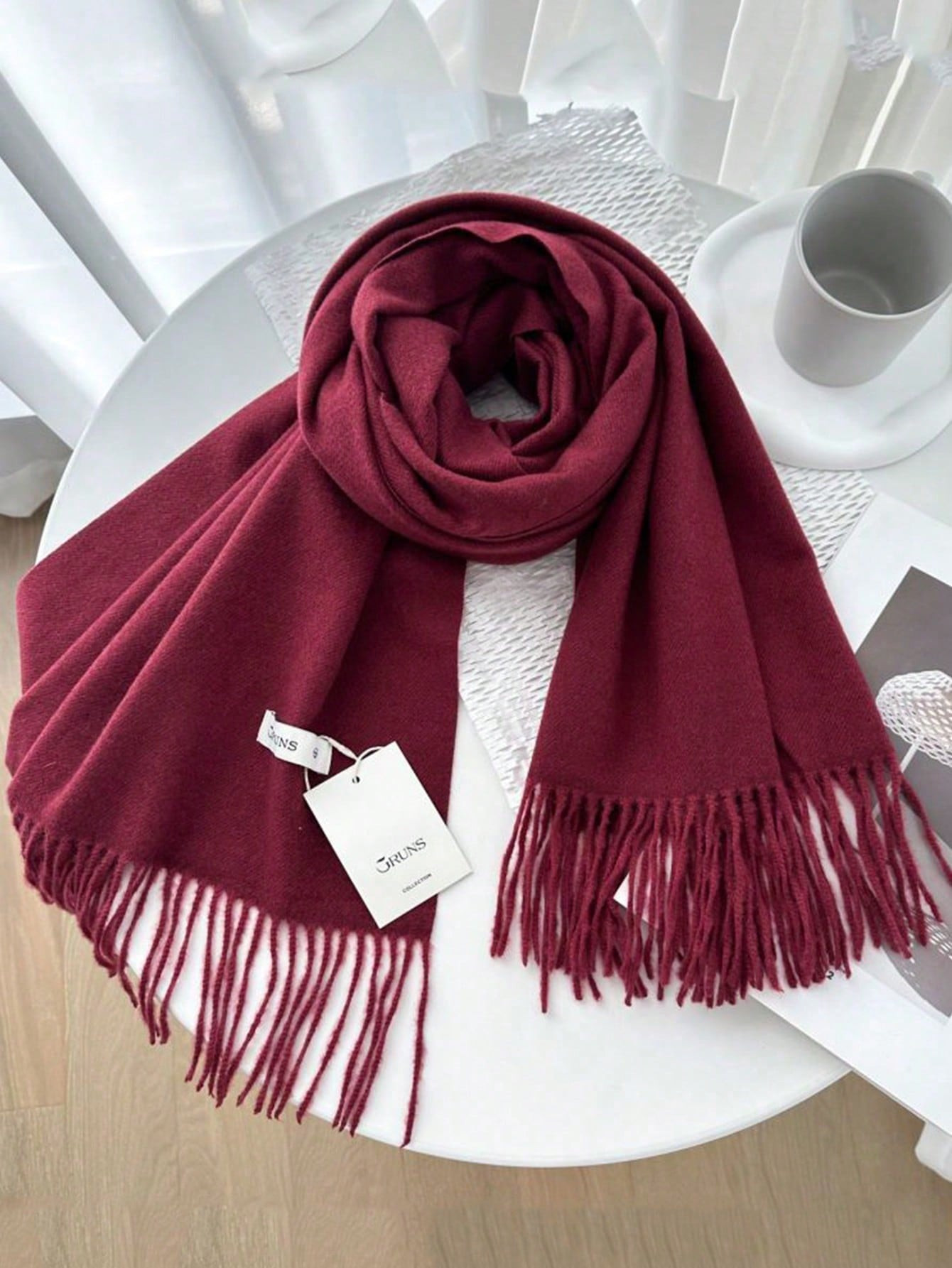 FADZOYLE 1pc Knitted Women's Winter Scarf Silky Soft Pashmina Feel Shawls And Wraps For Wedding A... | SHEIN