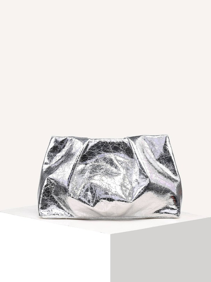 1pc Rainbow Colored Knitted Clutch Bag | SHEIN