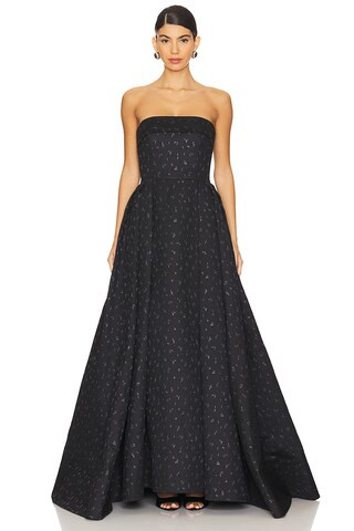 SAU LEE Jordan Gown in Black from Revolve.com | Revolve Clothing (Global)