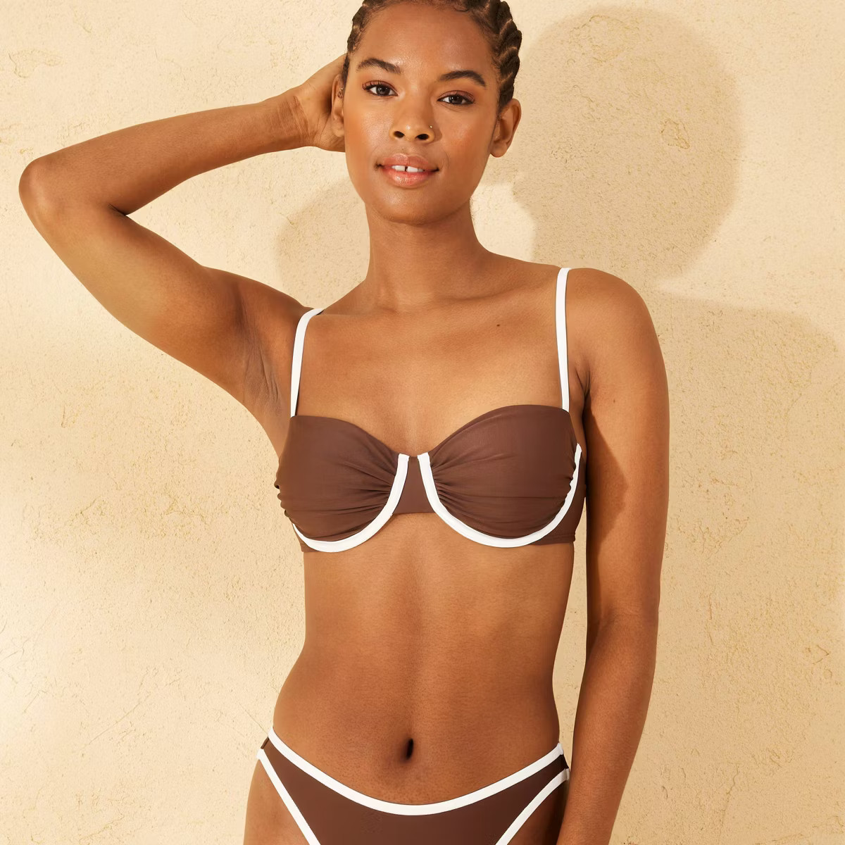 Women's Contrast Binding Underwire Bikini Top - Wild Fable™ | Target