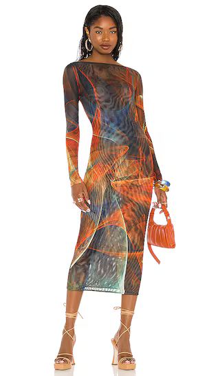 X REVOLVE Mona Midi Dress in Multi | Revolve Clothing (Global)