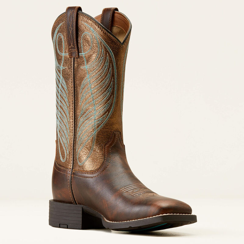 Round Up Wide Square Toe Western Boot | Ariat (US)