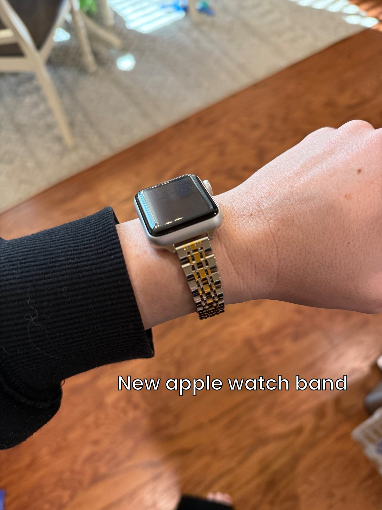 My other one was turning my arm green because it had worn off the shine. Plus I wanted one that was gold and silver! 

#LTKmomlife #LTKfitnessgoals #LTKdayinmylife