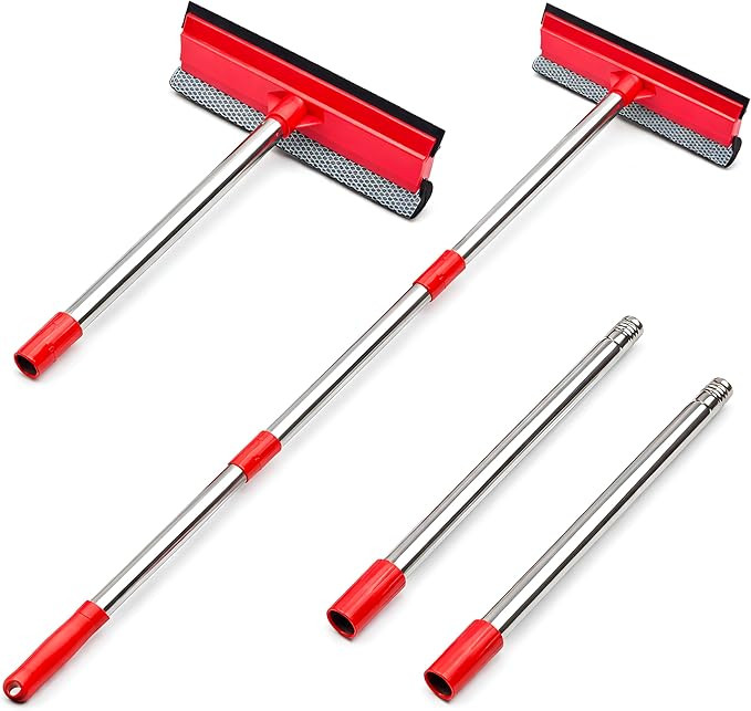 DSV Standard Window Squeegee, 2-in-1 Window Cleaner with 55" Extension Poles, Window Washing Kit,... | Amazon (US)