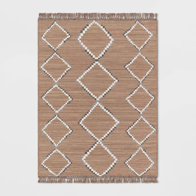 Soft Moroccan Tapestry Double Knot Fringe Outdoor Rug - Opalhouse™ | Target