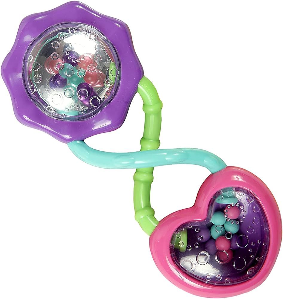 Bright Starts Rattle and Shake Barbell Toy - Pretty in Pink, Ages 3 Months + | Amazon (US)