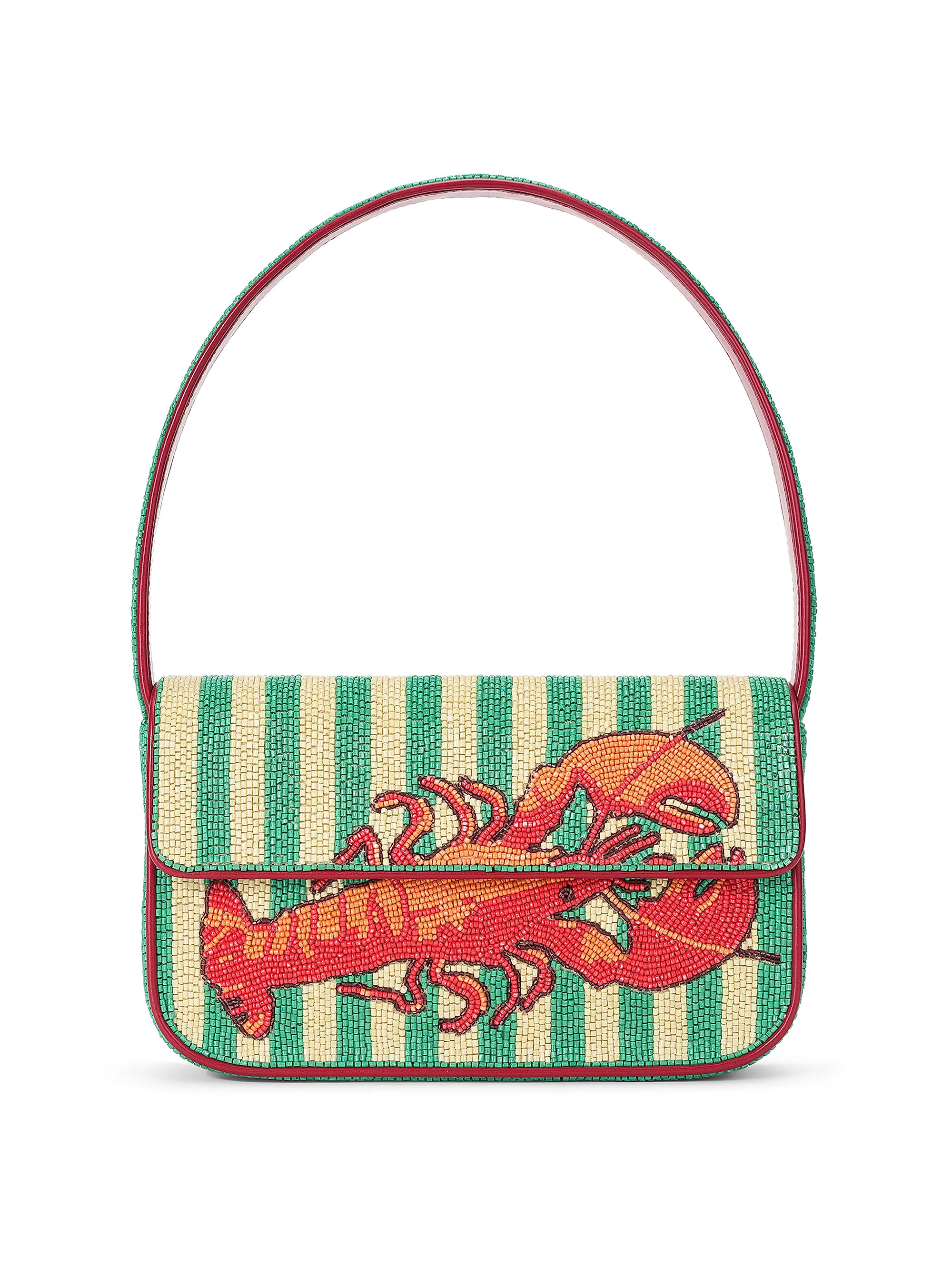 Staud Tommy Summer Lobster-Beaded Shoulder Bag | Saks Fifth Avenue | Saks Fifth Avenue