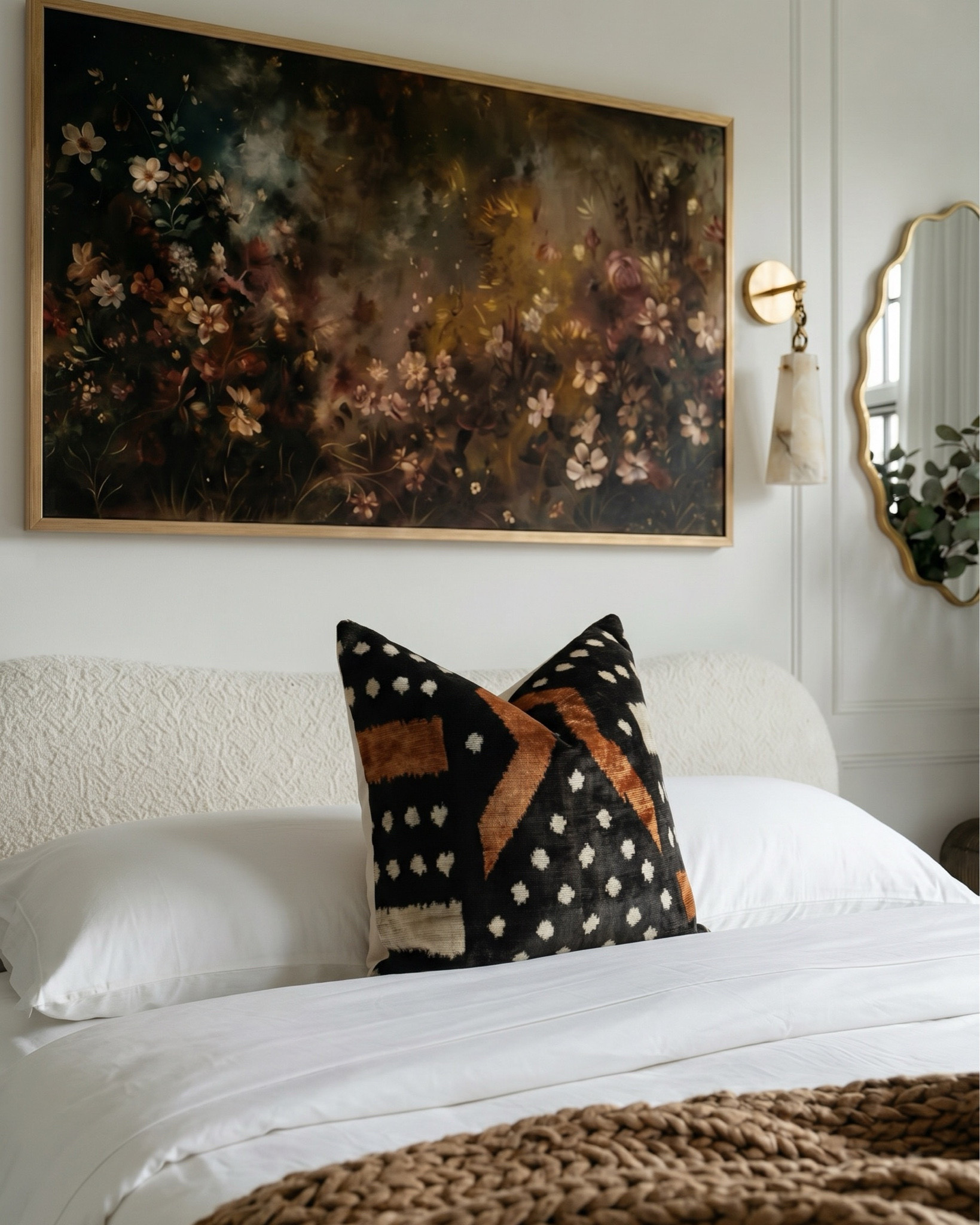 Shop the look:
* upholstered bed cream textured fabric
* channel tufted bed neutral
* boucle bench ivory curved modern
* ribbed wood nightstands dark walnut
* curved wood dresser fluted front
* modern vintage dresser brass hardware
* boucle accent chair cream wood legs
* brass chandelier modern candle style
* gold minimalist chandelier linear arms
* brass wall sconces stone shade
* alabaster wall sconces gold
* ceramic table lamp cream base white shade
* moody floral wall art large canvas
* gold scalloped wall mirrors
* decorative ceramic vase large neutral
* greenery stems in ceramic vase
* black and brown patterned throw pillow
* stacked neutral coffee table books
* decorative stone bowl tray
* white duvet cover luxury hotel style
* chunky knit throw blanket brown
* neutral throw blanket layered bedding
* white pillows minimal bedding
* textured cream bed upholstery
* brown cream geometric area rug
* diamond pattern rug neutral tones
* vintage inspired rug brown beige
* neutral bedroom ideas
* beige and brown bedroom decor
* luxury neutral bedroom
* organic modern home decor
* cozy minimalist bedroom
* designer inspired bedroom
* timeless bedroom design
* Rectangular wood dining table
* Solid wood pedestal dining table
* Dark walnut dining table
* Traditional farmhouse dining table
* Cane back dining chairs
* Woven rattan dining chairs
* Upholstered seat dining chairs
* Mid-century traditional dining chairs
* Wooden sideboard cabinet
* Fluted wood sideboard
* Vintage-style display cabinet / hutch
#LTKSaleAlert

#LTKsale #LTKhome