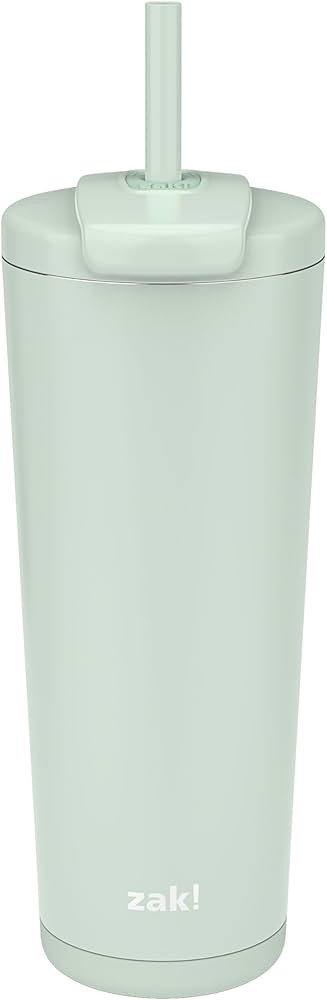 Zak Designs Beacon Straw Tumbler for Travel or At Home, 24oz Stainless Steel with Vacuum Insulate... | Amazon (US)