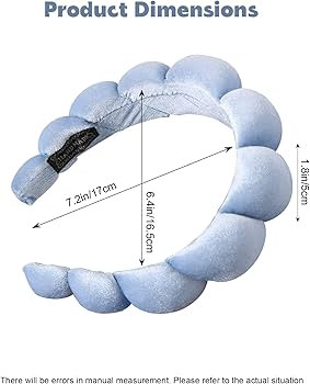 Makeup Headband for Girls Spa Headband for Women Puffy Sponge & Terry Towel Cloth Fabric Hair Ban... | Amazon (UK)