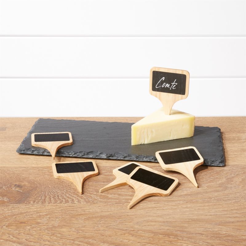 Slate Cheese Board Platter and Cheese Markers Set + Reviews | Crate & Barrel | Crate & Barrel