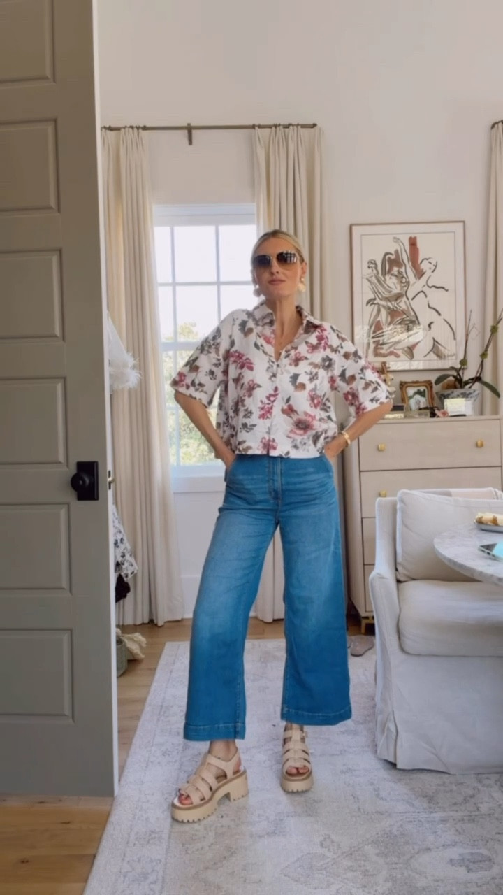 Love how versatile this matching set is! I love the top paired here with these jeans for a more casual look! Wearing XS/2.

Loverly Grey, Cleobella, Ann Taylor, floral top, wide leg denim, wide leg jeans, spring fashion, spring outfit ideas 

#LTKootd #LTKSeasonal