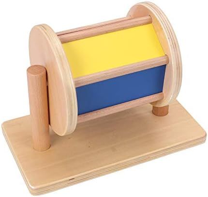 LEADER JOY Montessori Spinning Drum Baby Wooden Toys for 1-3 Year Old | Amazon (US)