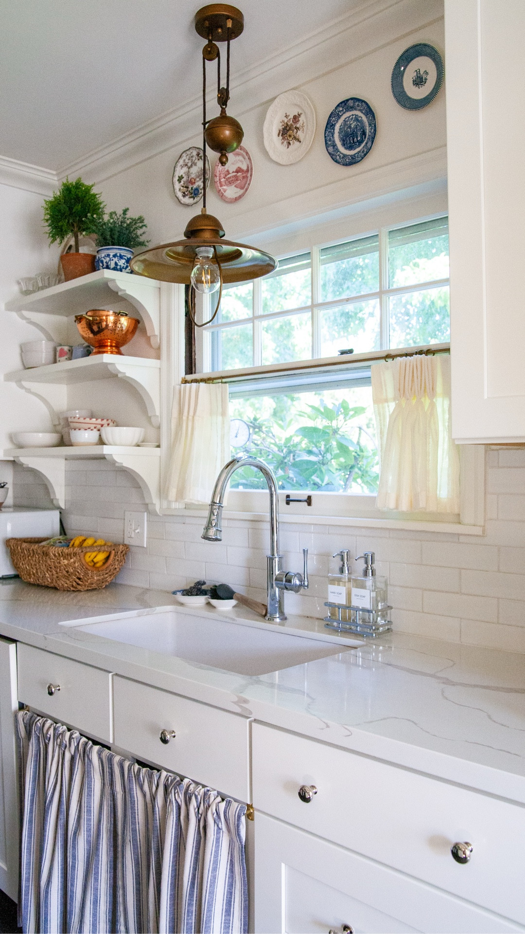 Am I ridiculous for caring this much about my soap bottles? Yes. 🙈 But I think this is called self actualization… when everything else in your life is going well, you can focus on improving the little details. The timeless Nancy Meyers vibes I’m going for in here now make me feel better than the honestly Target and Magnolia knock-off stuff I bought when I was in an unhappy marriage and had a very tight budget and money anxiety. So… Design makes a difference! 