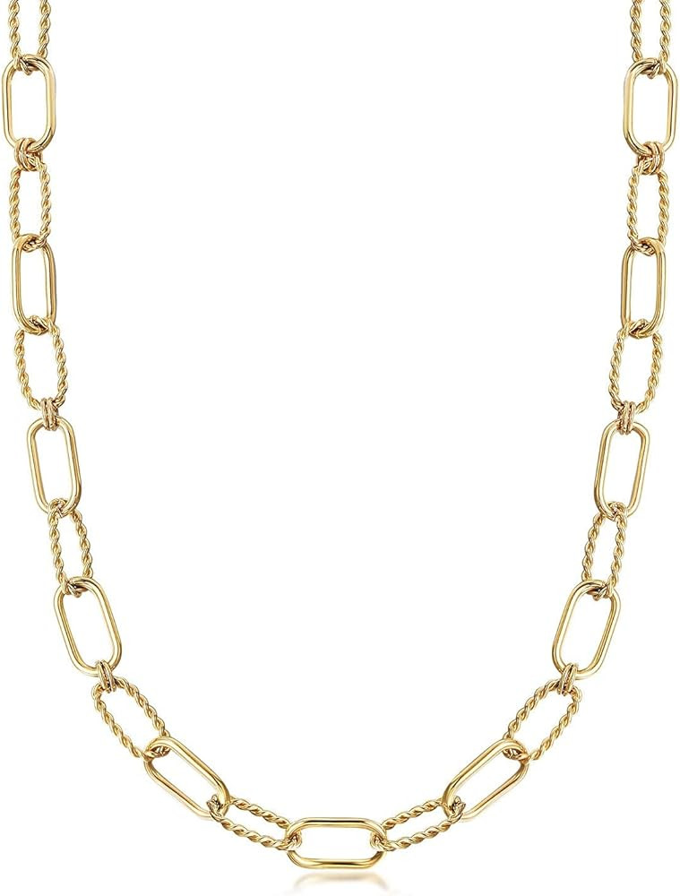 CIUNOFOR 14k Gold Multiple Selection Coffee Bean Necklaces For Women, Square Toggle Clasp Necklac... | Amazon (US)