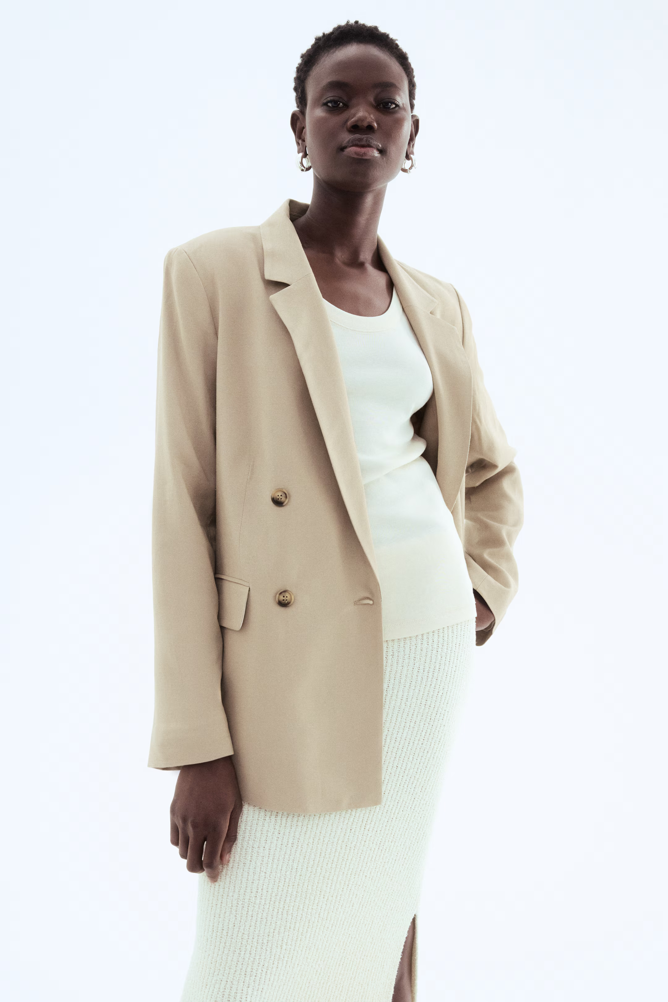 Linen-blend blazer | H&M (UK, MY, IN, SG, PH, TW, HK)