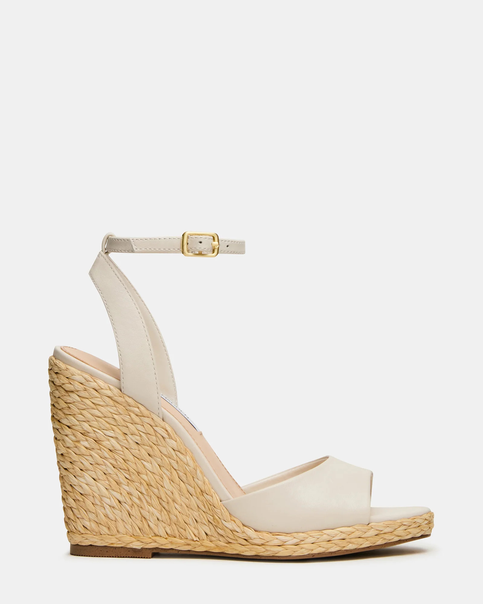DEVIN Bone Leather Espadrille Wedge Women's Sandal | Steve Madden (US)