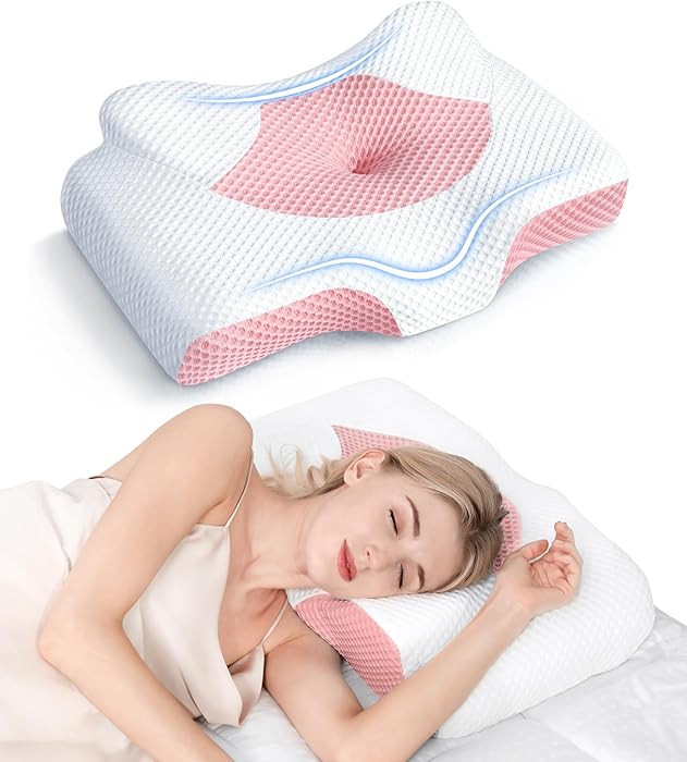 Osteo Cervical Pillow for Neck Pain Relief, Hollow Design Odorless Memory Foam Pillows with Cooli... | Amazon (US)