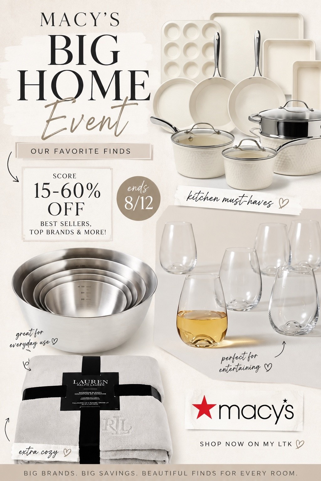 All the things I’m excited about for Macys Big Home Event. #macys #bighomeevent