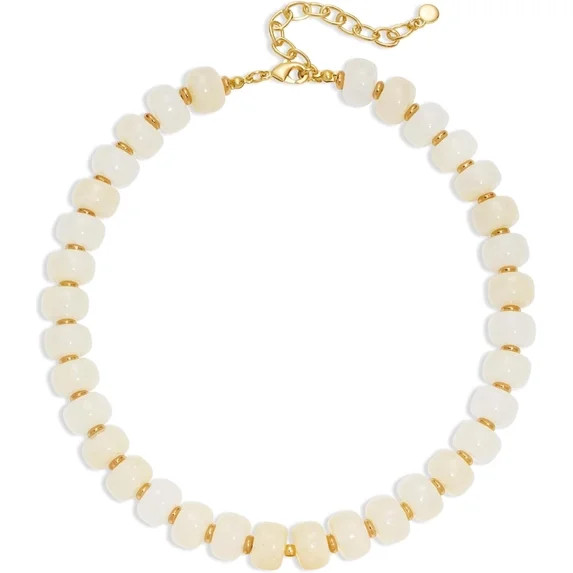 Leaf Resin Chunky Beaded Necklace for Women, Simple Modern Style Necklace Jewelry Accessory | Walmart (US)