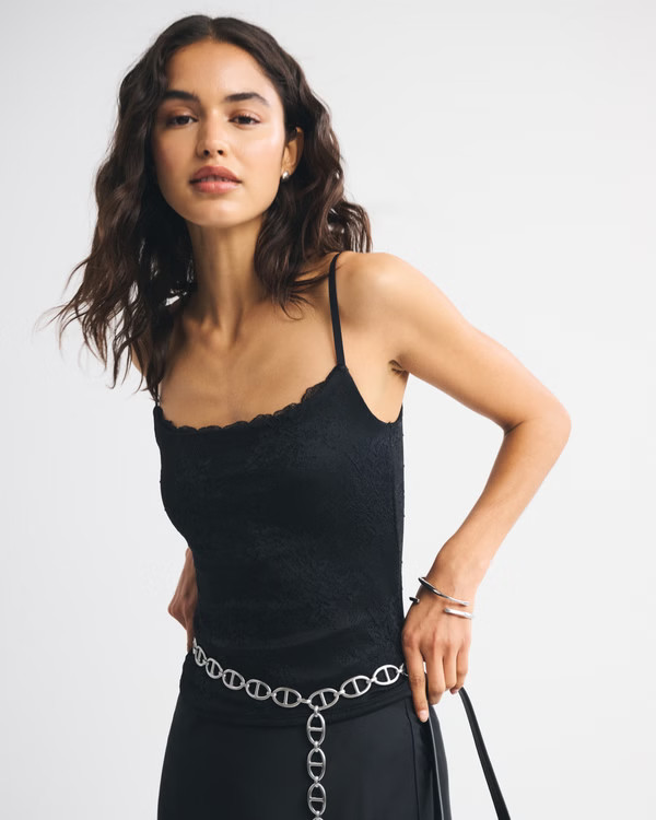 Women's Bra-Free Lace 90s Cami | Women's Tops | Abercrombie.com | Abercrombie & Fitch (US)