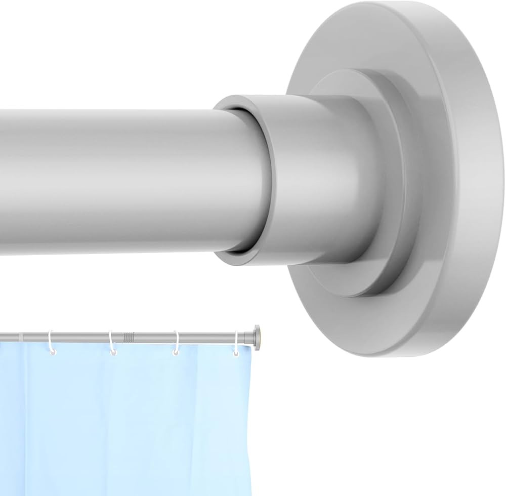 Shower Curtain Rod 31 to 80 Inch,1 Inch Diameter Adjustable Matte Silver Spring tension Stainless... | Amazon (US)