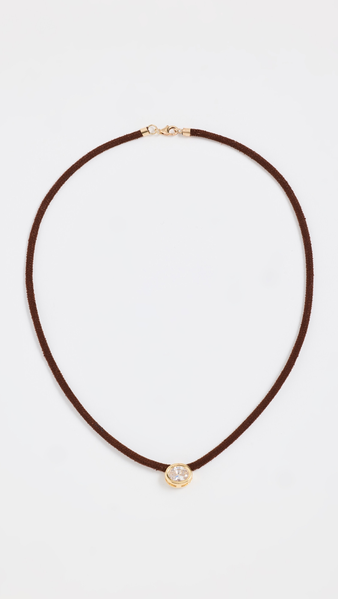 SHASHI Lasso Solitaire Necklace Brown/Gold One Size | Shopbop