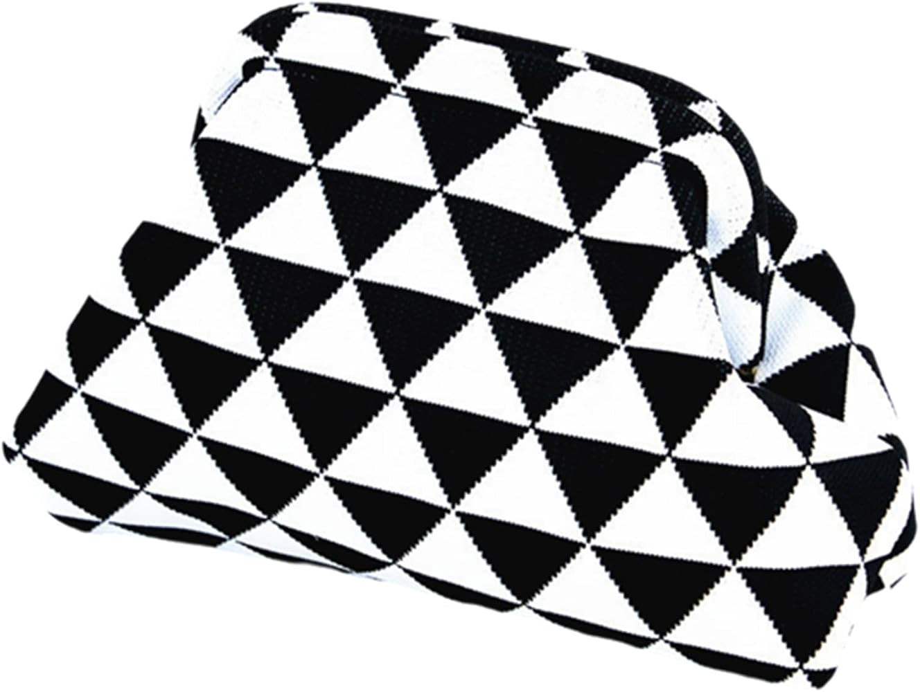 DIHKLCIO Clutch Purses for Women 2025 Summer Beach Woven Crochet Bag Dumpling Striped Ruched Clou... | Amazon (US)