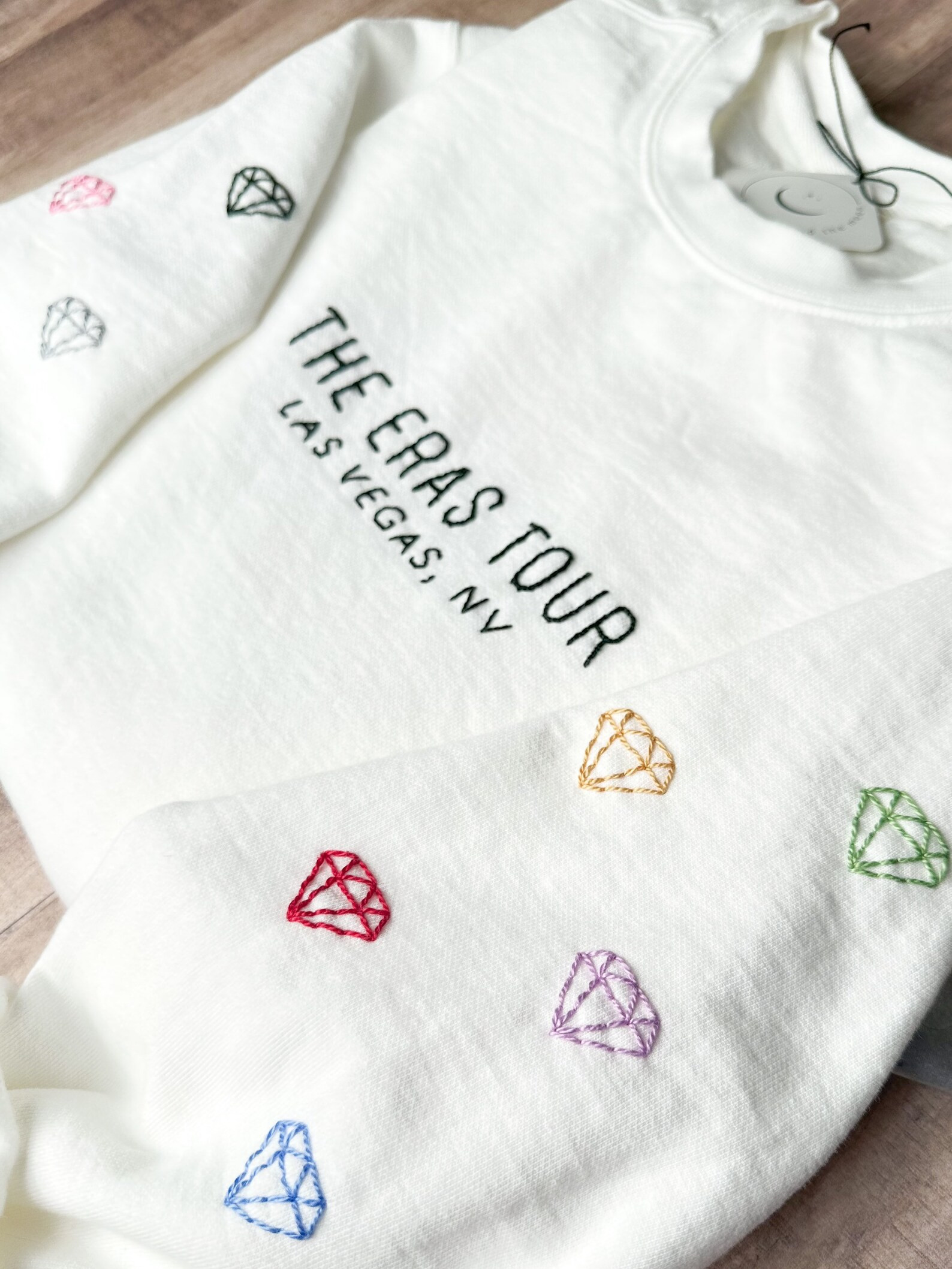 The Eras Tour Hand Stitched Crewneck Sweatshirt Bejeweled Albums | Etsy (US)