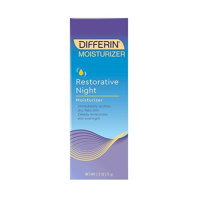 Night Cream with Hyaluronic Acid by the makers of Differin Gel, Restorative Night Moisturizer, Ge... | Amazon (US)
