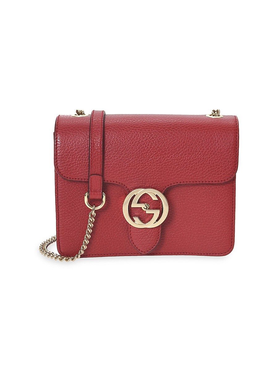 Gucci Women's Interlocking G Chain Shoulder Bag - Red | Saks Fifth Avenue OFF 5TH