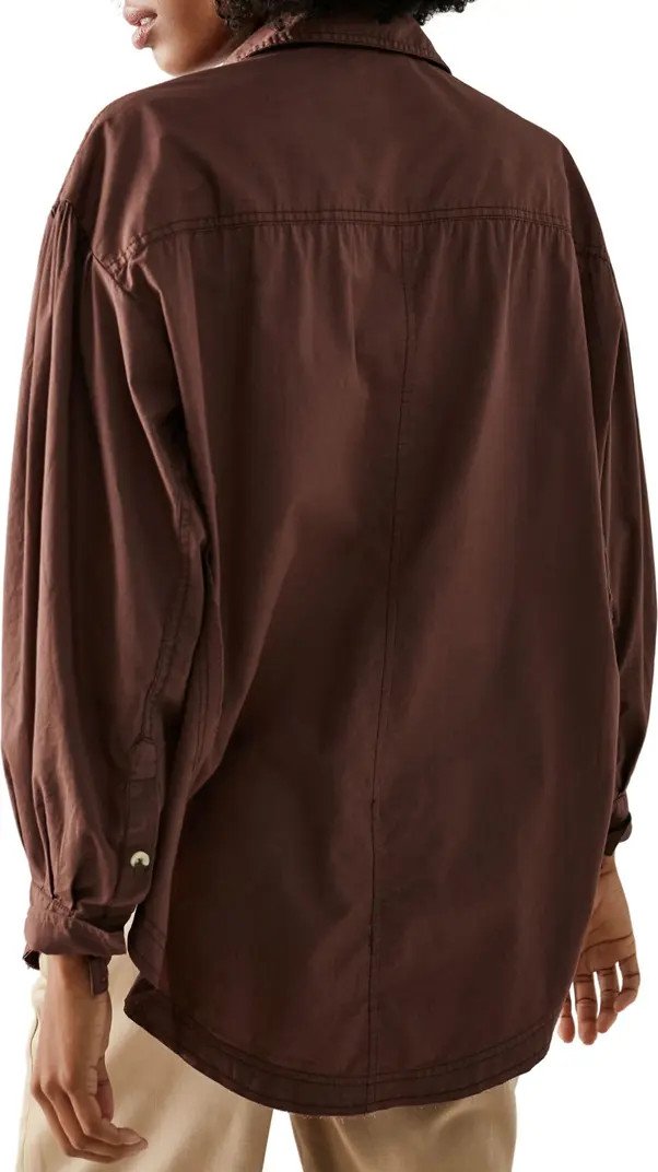 Free People Happy Hour Oversize Poplin Button-Up Shirt | Nordstromrack | Nordstrom Rack