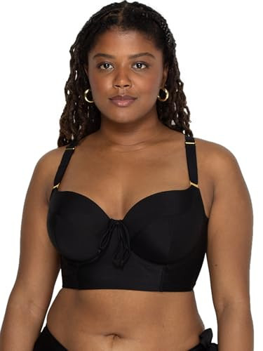 Smart & Sexy Women's Swimwear Lightly Lined Underwire Bikini Top, Black Hue, 40D | Amazon (US)