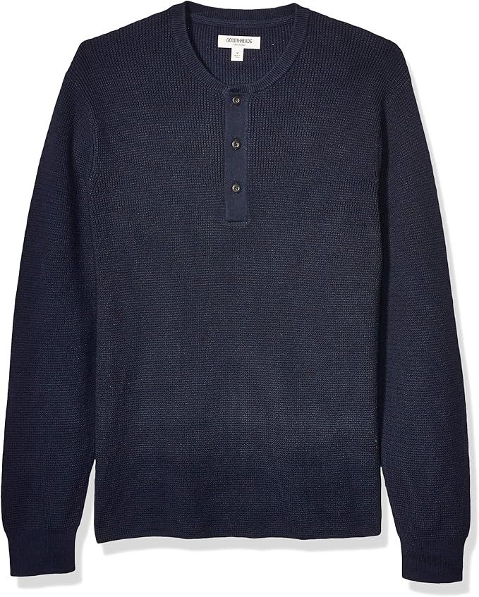 Amazon Brand - Goodthreads Men's Soft Cotton Henley Sweater | Amazon (US)