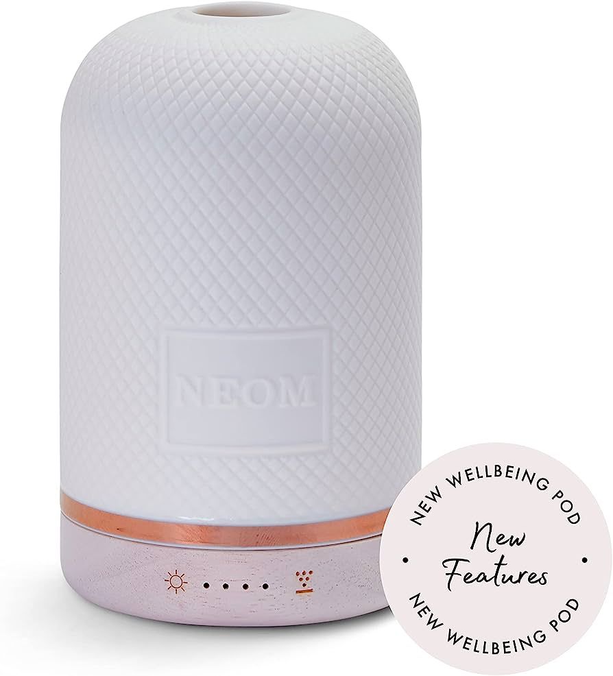 NEOM – Wellbeing Pod | Premium Ultrasonic Essential Oil Diffuser | Ceramic Cover, LED Light & T... | Amazon (UK)