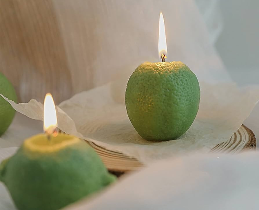 Lemon Shaped Scented Candle,100G Fruit Aroma Soy Wax Decorative Candle for Table Photo Prop Birth... | Amazon (US)