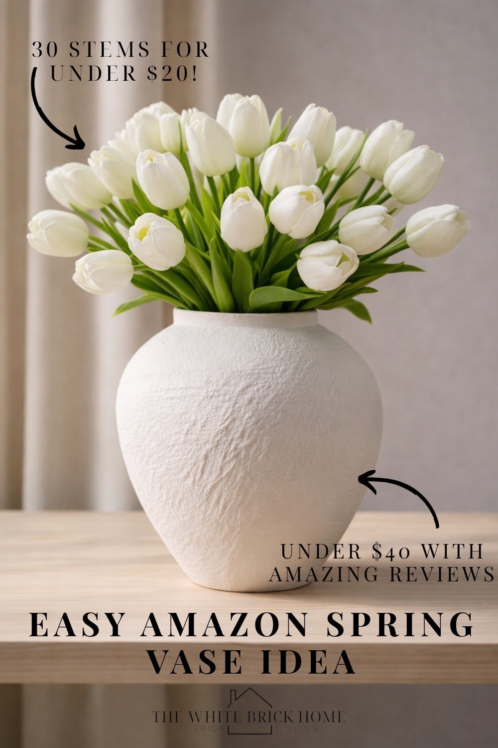 A beautiful vase and faux floral combination that is easy to throw together for a quick Spring refresh! 

Home decor, home design, vase, faux floral, faux tulips, dining table centerpiece, faux greenery, faux stems, home decor ideas, home accents, home accessories, home decor ideas, spring decor, spring floral stem, spring home decor ideas, Amazon, Amazon home, Amazon home decor, Amazon spring home decor. 

#LTKSpringSale #LTKSeasonal #LTKHome