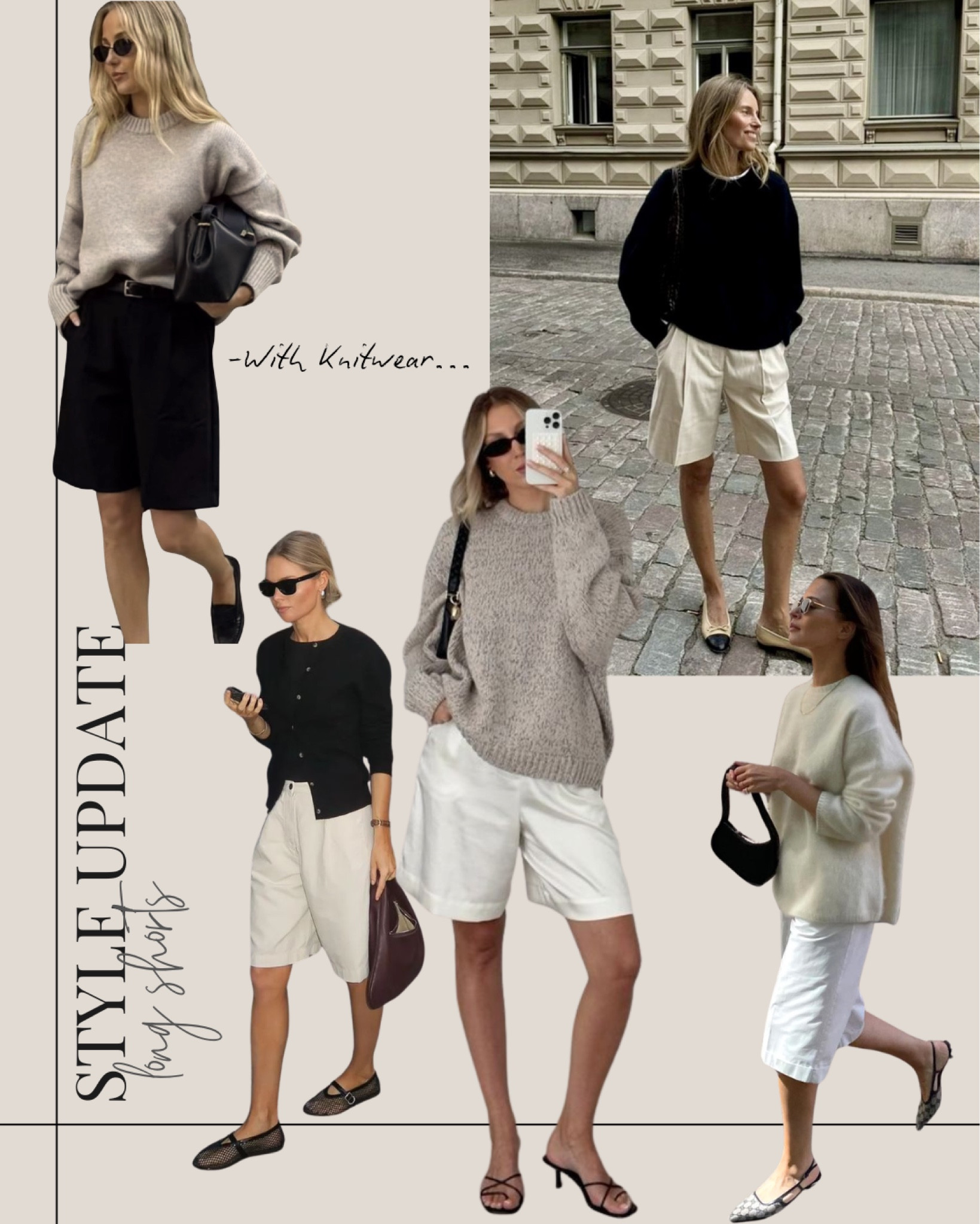 How to wear long shorts 
The secret ? Keep it simple , it also helps to keep your footwear on the more feminine side , think Mary Jane’s, mesh flats , strappy sandals , leather thong sandals etc 

I’ve linked my favourite long shorts below and a few options for the knits 

#LTKsummer #LTKworkwear #LTKtravel