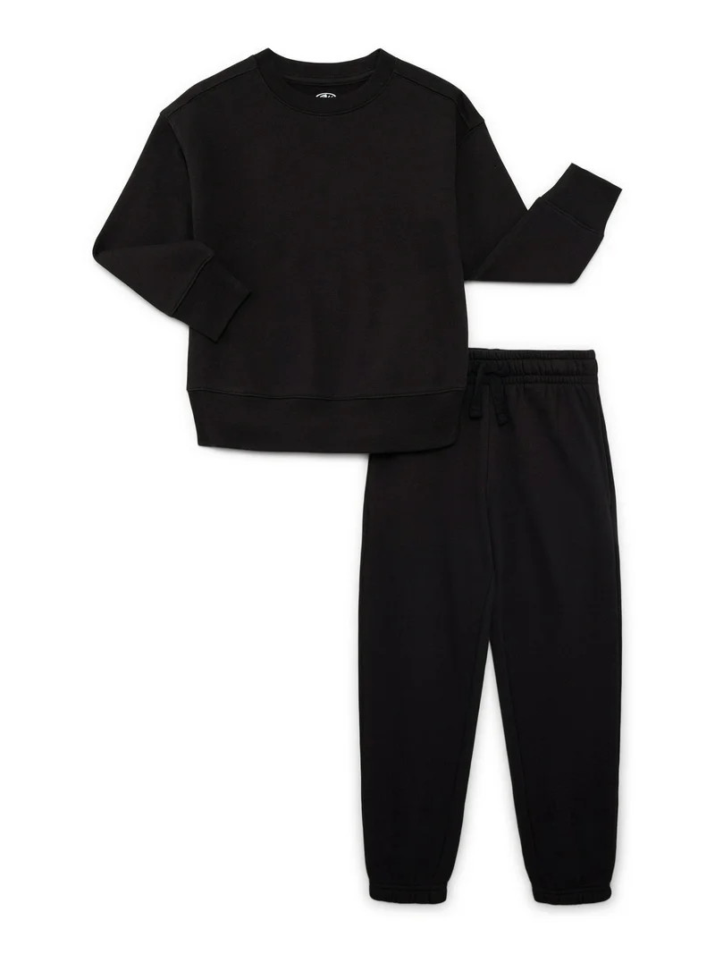 Athletic Works Boys Fleece Sweatshirt and Sweatpants Set, 2-Piece, Sizes 4-18 & Husky | Walmart (US)