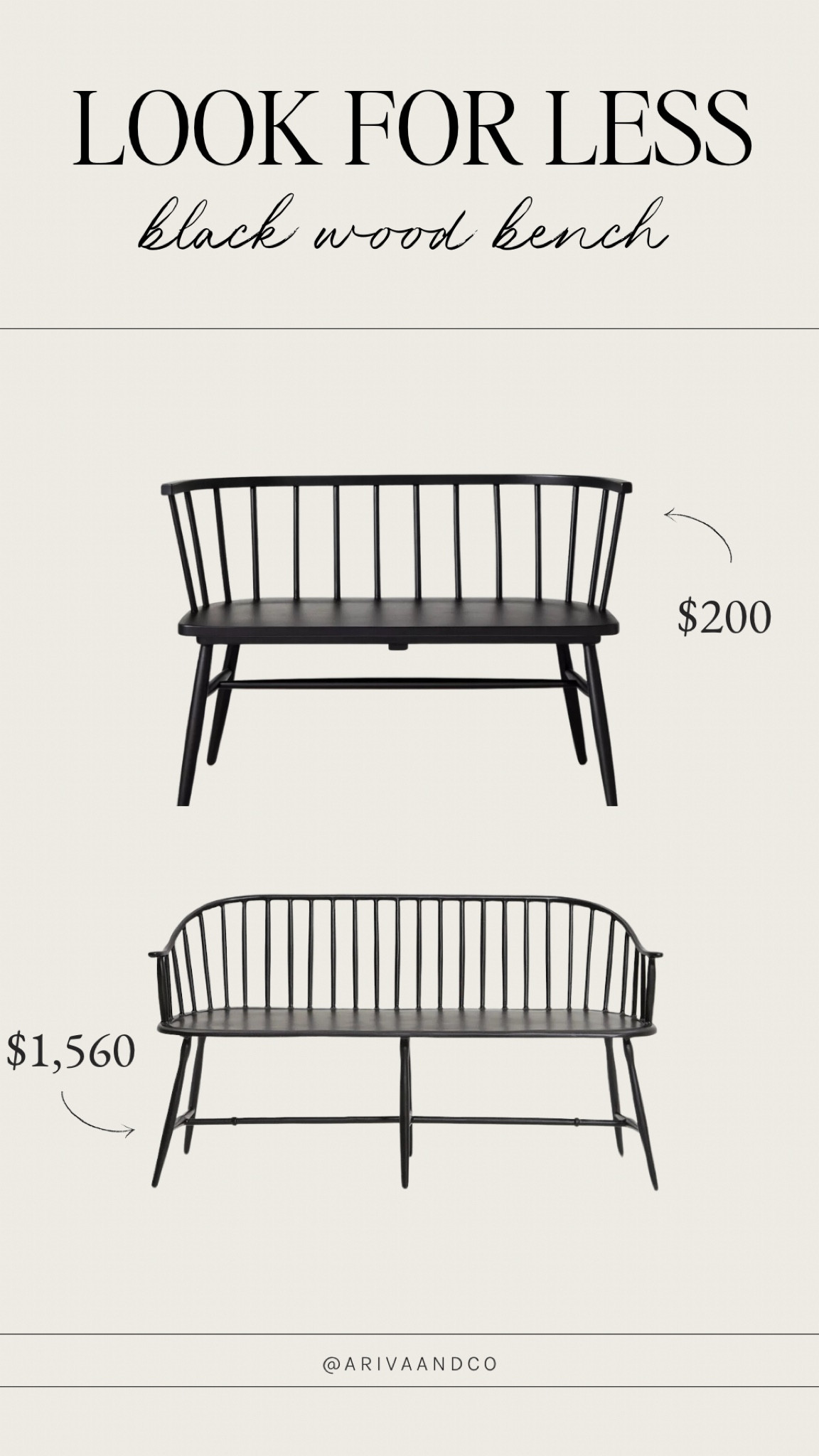 Black entry bench look for less 

#LTKStyleTip #LTKHome