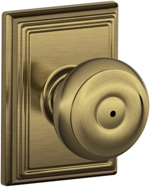 Schlage F40GEO609ADD Addison Collection Georgian Privacy Knob, Antique Brass | Amazon (CA)