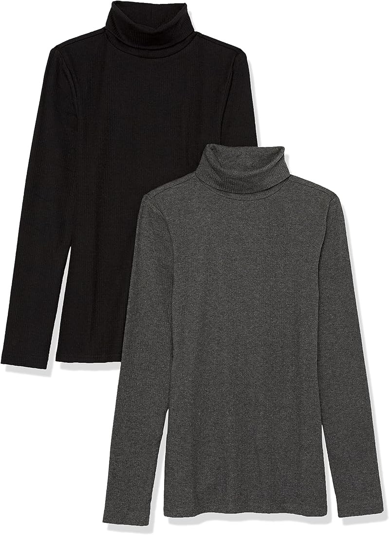 Amazon Essentials Women's Slim-Fit Layering Long Sleeve Knit Rib Turtleneck Top (Available in Plu... | Amazon (US)