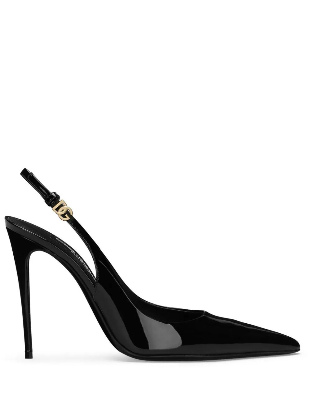 Dolce & Gabbana DNA patent-leather slingback pumps - Black | Farfetch Global