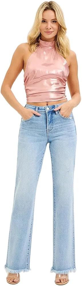Risen Jeans - Tummy Control High Rise Long Straight Jeans (34" Inseam, Extra Long) - PS21108 - In... | Amazon (US)