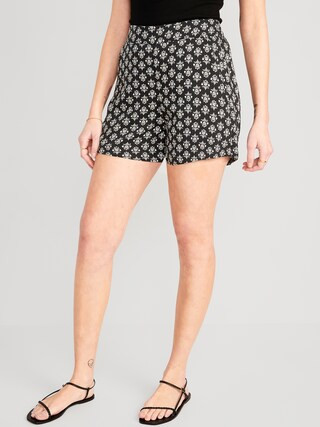 High-Waisted Playa Soft-Spun Shorts for Women -- 4-inch inseam | Old Navy (US)