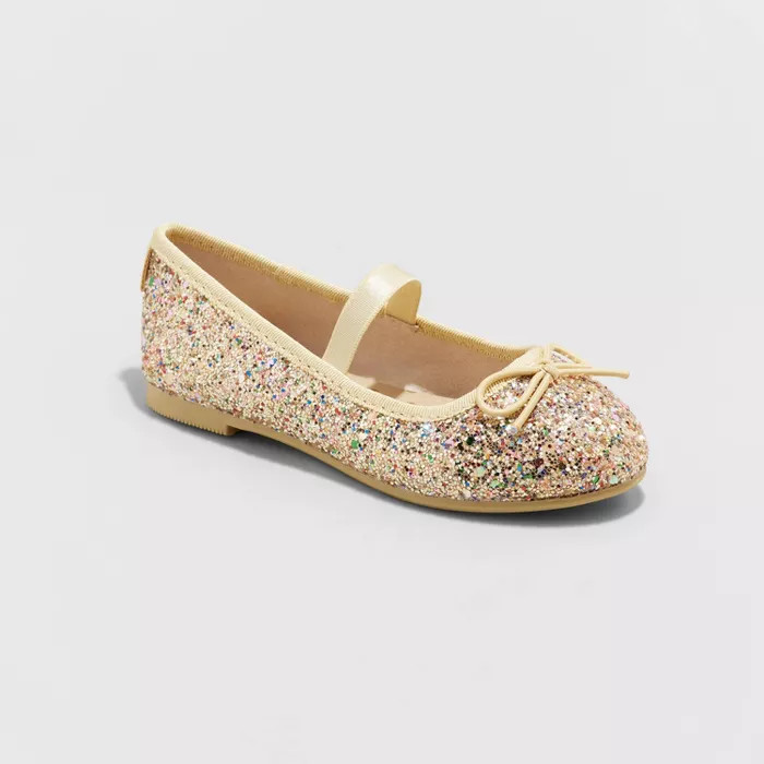 Toddler Girls' Lily Glitter Ballet Flats - Cat & Jack™ | Target