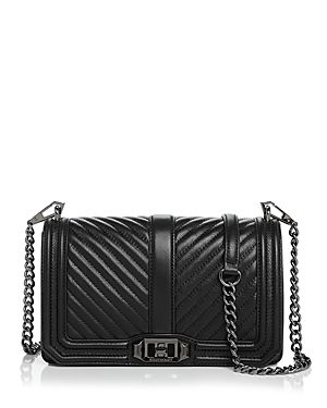 Rebecca Minkoff Chevron Quilted Love Leather Crossbody | Bloomingdale's (US)